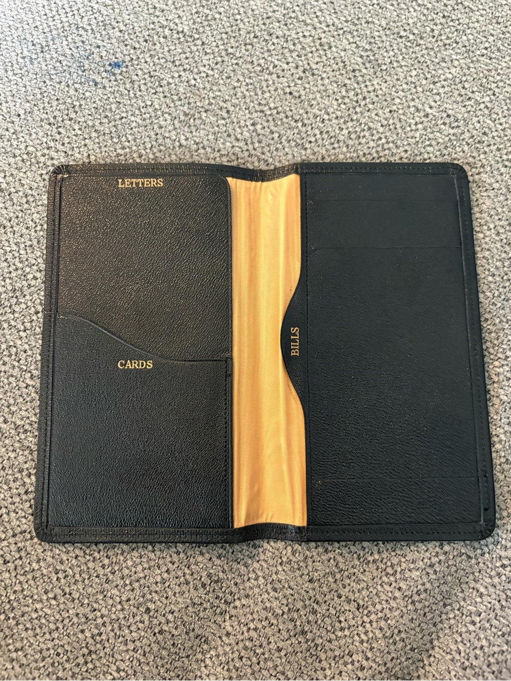 vintage 60,70’s leather travel wallet, Genuine Morocco